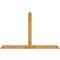 Ekena Millwork Portland Rough Sawn Timber Gable Bracket, Western Red Cedar, 108"W x 68"H x 6"D x 6"F, 15/12 Pitch GBW108X68X0606POR00RWR - alternate 1